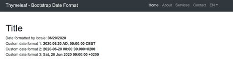 Formatting date in Thymeleaf - DevAsking