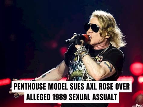Former Penthouse model sues Axl Rose, accusing him of rape
