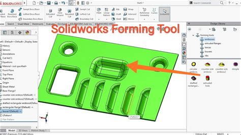 Forming Tool Solidworks Sheet Metal Design Tutorial11 YouTube