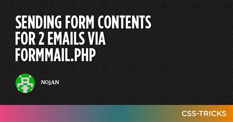 I was working on a school project and the formmail.php given from the instructor is easy and works really good. The school ended so I signed up my own domain to save all the school works also to get more knowledge of …. Formmail.php
