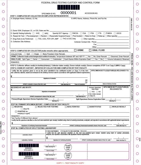 Forms DOT Drug Testing Custody & Control Forms TeamCME