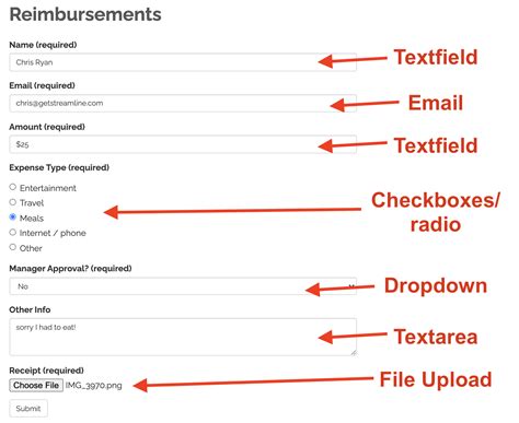 Forms Field Types