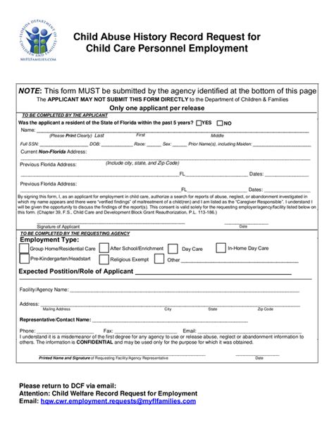 Forms and Applications Florida DCF