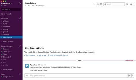 Forms for Slack Paperform Online Form Builder and Form Creator