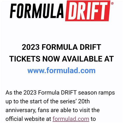 Formula Drift 2023 Tickets