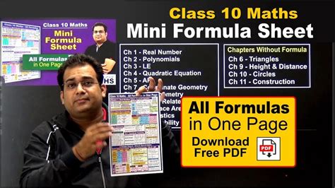 Formula Sheet Youtube