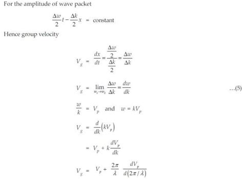 Oct 31, 2020 · It's direct formula to compute group velocity. You this too can be used. Share. Cite. Improve this answer. Follow answered Oct 31, 2020 at 14:27. Young ... . 