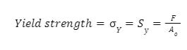 Formula specified strength minimum yield