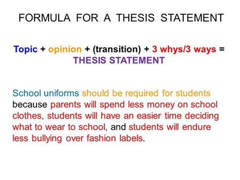 What is a Thesis Statement? A single sentence located at the end of your introduction. Tells the reader what your opinion is and what the paper is going to prove. …. 