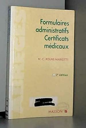 Formulaires administratifs   certificats médicaux, 2ème édition. - Manual de reparación del generador onan rv.