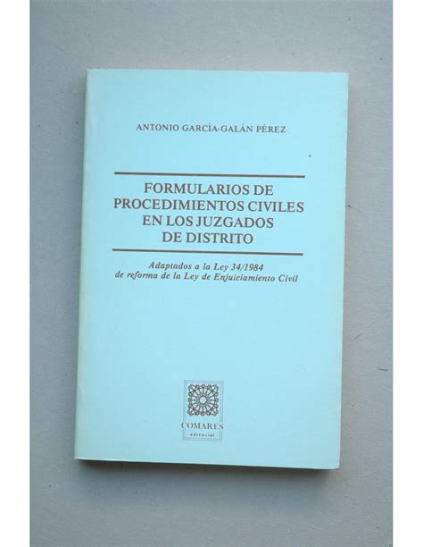 Formularios de procedimientos civiles en los juzgados de distrito. - Manuali macchina da cucire da cantante 2604.