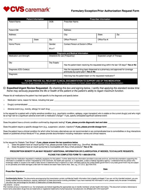 Formulary ExceptionPrior Authorization Request Form Fill Out and Sign