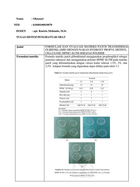 Formulasi Patch Transdermal Natrium Diklofenak Tipe Matriks …