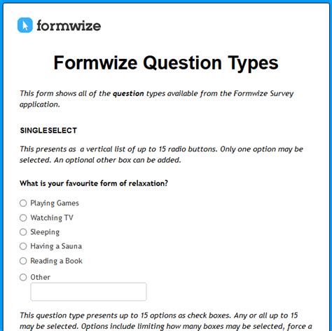 Formwize Examples