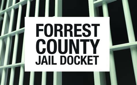 Forrest county jail docket hattiesburg ms. Jail Docket for the week of March 9, 2023. By STAFF REPORT. Thu,03/09/23-12:00PM, 1,491 Reads. Hattiesburg Police: Meredith Austin- contempt of court (disorderly conduct). Rodrique Antre Bowman- murder, possession of stolen weapons. Gerald Allen Burton- contempt of court. Shantari Leneatra Carter- hindering persecution. James Cooksey- domestic ... 