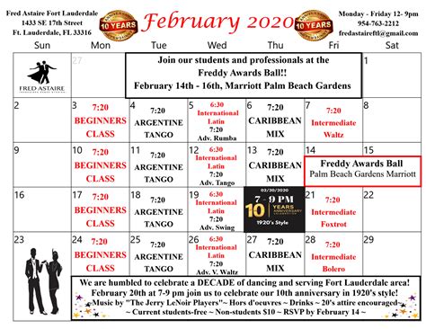 Fort Lauderdale Activities Calendar