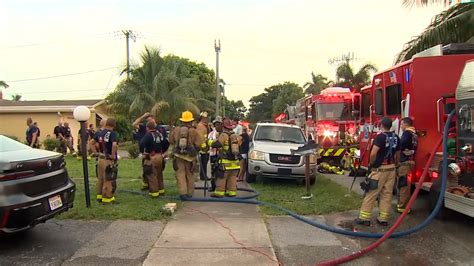 Fort Lauderdale house in flames, 1 cat rescued and no injuries reported