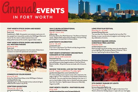 Fort Worth Events Calendar