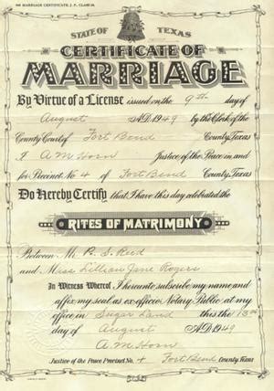 Fort bend county marriage records. Verification letters are $21.00, and only search for marriage status within Fort Bend County. • Can I file my foreign marriage in Fort Bend County? A: Marriage licenses issued in another country must include a true translation of the marriage license documents if in another language and a notary page on formal letterhead with signature of ... 