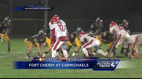 The Fort Cherry (McDonald, PA) varsity football team won Friday's neutral playoff game against Bishop Canevin (Pittsburgh, PA) by a score of 33-21. Game Details: South Fayette This game is a part of the "2023 PIAA Football Championship - 1A " tournament.. 