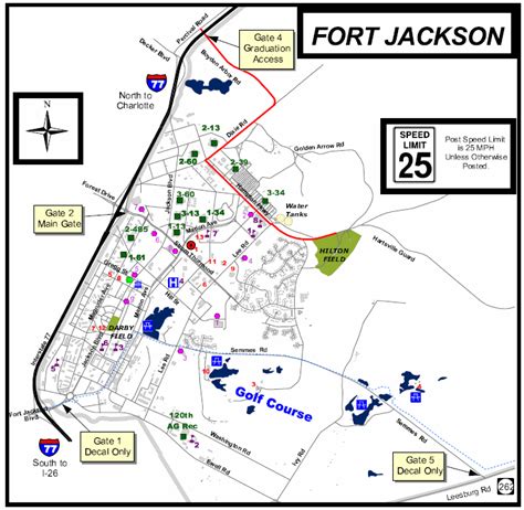 Fort jackson south carolina map. 