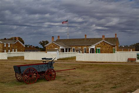 "The infantry and cavalry stationed at Fort Larned occupied these quarters on the north side of Fort Larned. The barracks were designed to house up to four companies of infantry and cavalry, though the numbers were rarely this high. On average, just 100 or 150 troops were stationed at Fort Larned, though the number swelled to between 400 and 500 in 1868.