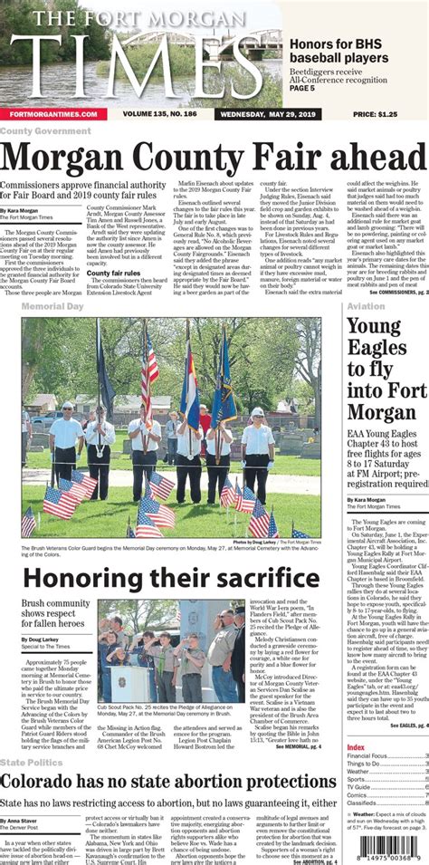 Fort morgan times newspaper colorado. Jun 29, 2023 · Published by The Fort Morgan Times on Jun. 29, 2023. ... Fort Morgan, CO 80701. Send Flowers. ... Legacy’s news editor on NPR podcast. 