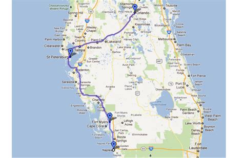 To reach the midway point from Orlando to Fort Myers, you would drive for about 1 hour, 33 minutes or roughly 81 miles from Fort Myers to the halfway stop. The exact coordinates of the midpoint are: 27° 38' 31" N 81° 49' 23" W. The best place to meet based on recommendations from Trippy members is Lake Wales. .