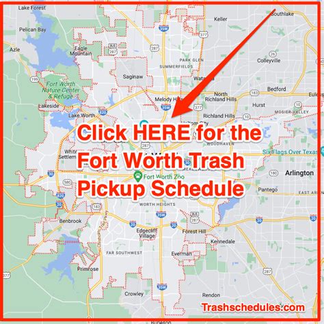 Bulk Waste Collection. Fort Worth provides monthly curbside collection at residential homes of items that are too large, heavy or bulky to fit in the brown garbage cart for normal garbage pickup. Reminder: All bulk and brush piles need to be set out by 7 a.m. on the Monday of your assigned bulk collection week.