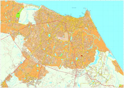 Fortaleza vector map. EPS Illustrator Map Vector World Maps