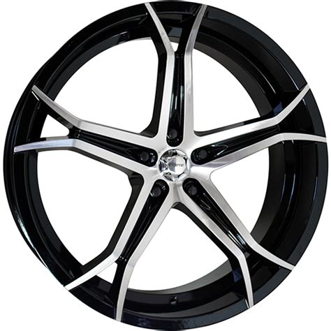 Forte F70 Jekyll Black Machined Wheels - wayneswheels.net