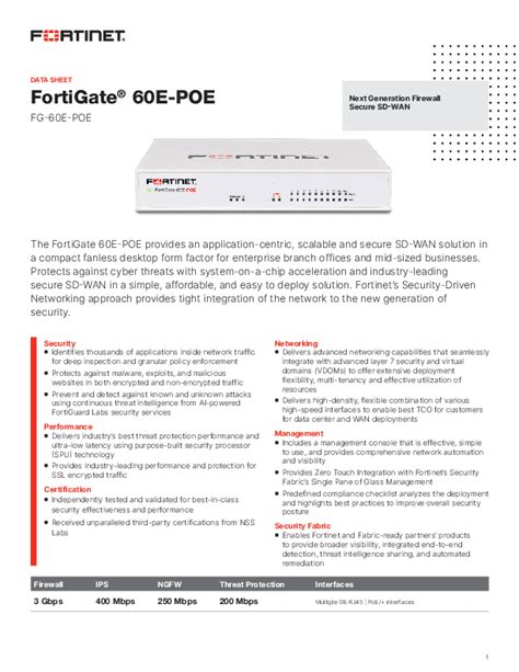 Fortigate 60e quick start guide.  View and Download Fortinet FortiGate...