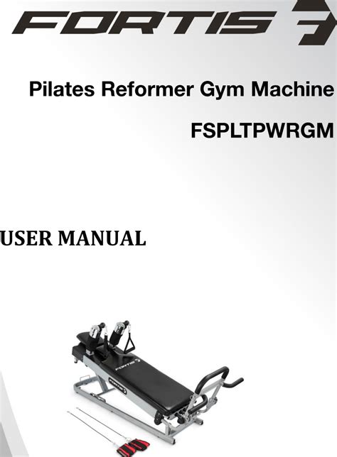 Fortis Pilates Reformer Gym Machine - (FSPLTSPWRGM) - Manual