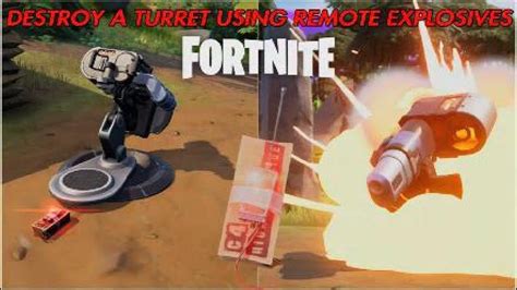 Fortnite How to Destroy a Turret Using Remote Explosives