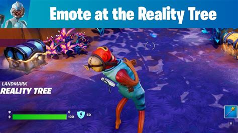Fortnite How to emote at the Reality Tree