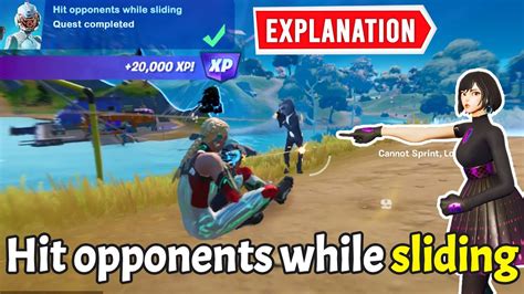 Fortnite How to hit opponents while sliding