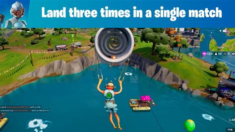 Fortnite How to land three times in a single match