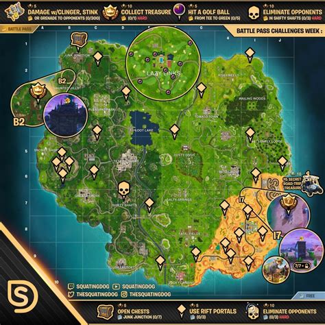 Fortnite Week 5 Cheat Sheet