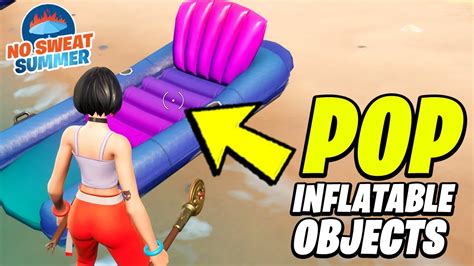 Fortnite Where to pop No Sweat Summer inflatable objects