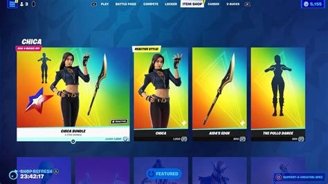 View the current item shop, a list of all available cosmetics and more ... Shop Rotation December 28th 2021 Today's Item Shop. This is the item shop rotation of December 28th 2021 for Fortnite Battle Royale. Click a cosmetic to see more information about it. Featured Items. Tsuki. 1,200 Equilibrium. 500 Lace. 1,500 Copper Wasp. 1,500 …. 