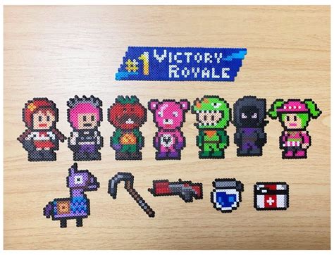 Fortnite perler beads patterns. Use a pot of hot water. The water doesn't have to be boiling, but a hot pot does wonders. The pot and water do a good job of holding heat. You can place a wax sheet over your design and place the pot of water on top. Give it 30 seconds or so, and voila, your beads are fused. Here's a video demonstrating the technique. 