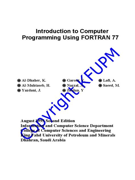 Fortran program.  My experience is that most people who need to write computer programs kno...
