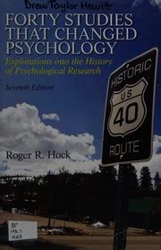 Read Forty Studies That Changed Psychology By Roger R Hock