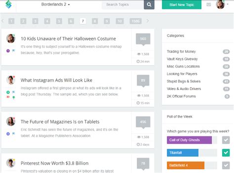Forum Discussion Bulletin Board Bootstrap Html5 Template