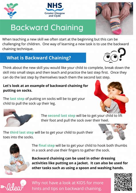 Forward and backward chaining exercises.  Self Care Backward Chaining Technique...