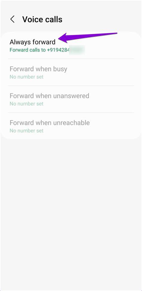 Forward when unreachable.  Forward when unreachable: Calls are forwarded if your phone...