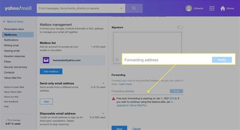 Forwarding Yahoo Mail to Another Email Address