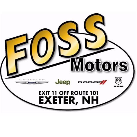 Foss motors exeter. Foss Motors Inc is a small business received Paycheck Protection Program (PPP) loans from U.S. Small Business Administration (SBA), Office of Capital Access. The approved date is April 7, 2020. The approval amount is $606800.00. 
