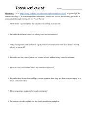 Fossils Webquest Berkeley Answer Key