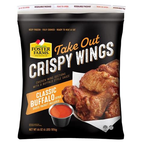 Foster farms buffalo wings. Ingredients. 1 package Foster Farms Classic Buffalo Take Out Crispy Wings. You can use other Foster Farms chicken wings such as Honey BBQ Glazed … 